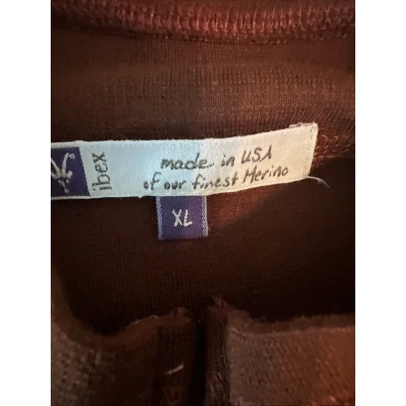 Ibex Merino Wool 1/2 Zip Pullover Men's XL Preppy Golf Made In USA Rustic Color - Picture 4 of 10